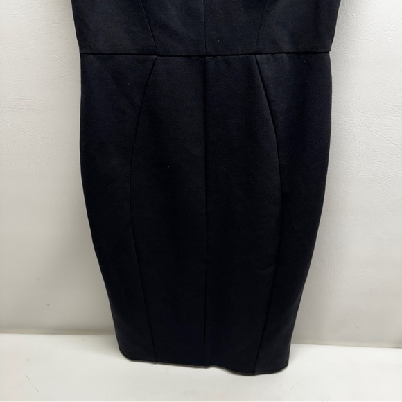 Ted Baker Sheer Panel Sleeveless Back Zip Bodycon Little Black Dress Sz 2 - Picture 4 of 12